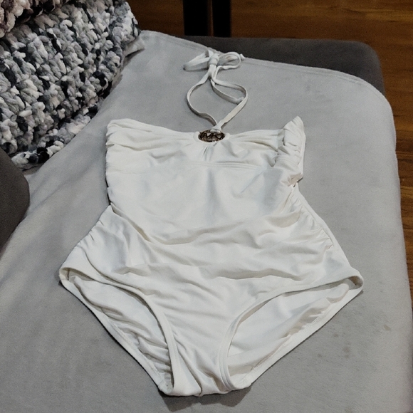 MICHAEL Michael Kors White One Piece Swimsuit - Picture 1 of 10